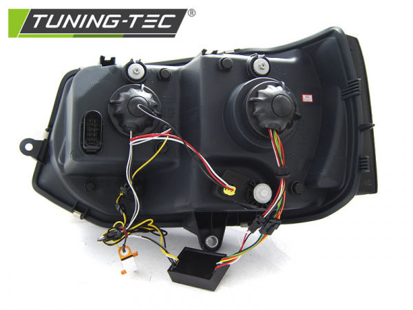 LED Tagfahrlicht Scheinwerfer für VW T5 GP (Facelift) 10-15 schwarz mit dynamischem LED Blinker